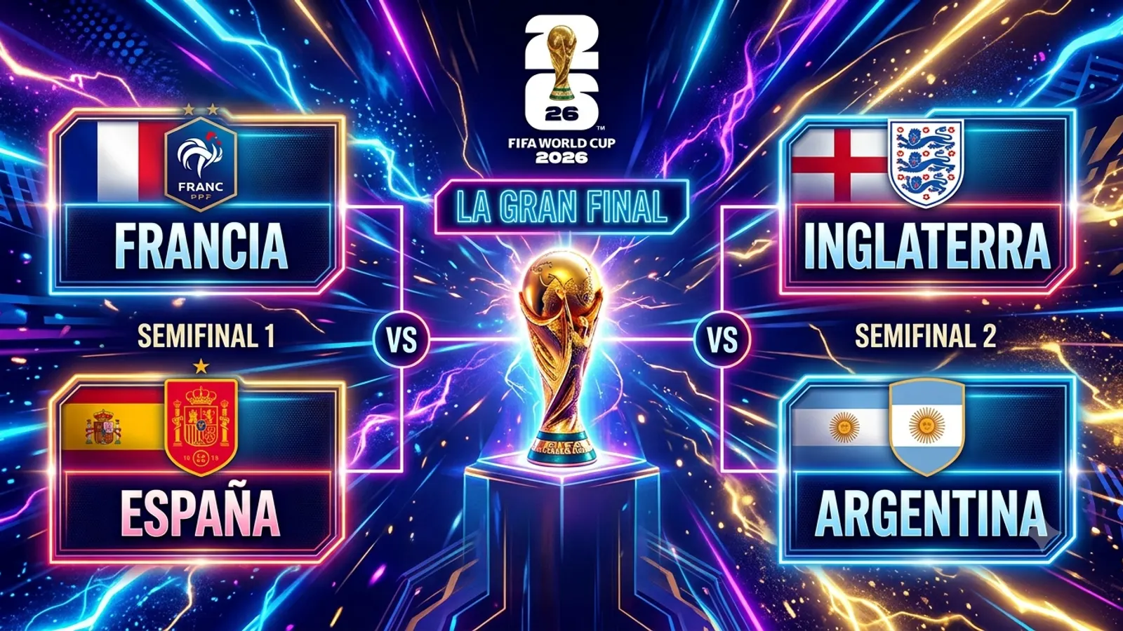 Las dos semifinales del Mundial: Francia-España mañana (21:00h) y Argentina-Inglaterra el miércoles (21:00h)